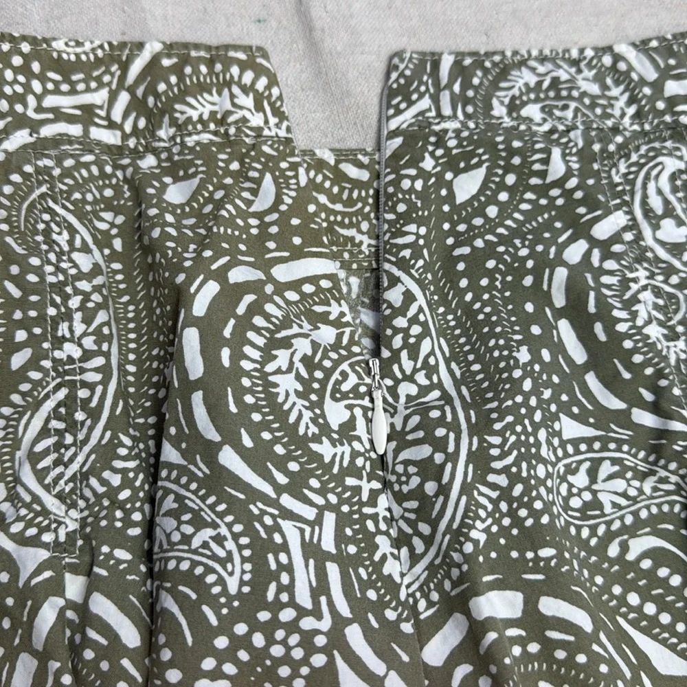 Gap Paisley Print Skirt in Green and White